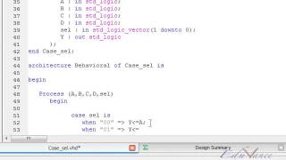 VHDL Lecture 14 Lab 5  Case Select Explanation [upl. by Bettye]