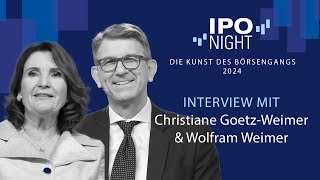 IPO Night 2024  Interview mit Christiane GoetzWeimer und Wolfram Weimer [upl. by Poree]