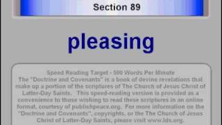 LDS DampC 89  Doctrine and Covenants Section 89  wwwpublishpeaceorg [upl. by Glynn88]