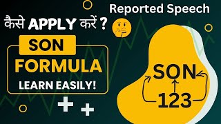 Narrations in English grammar Day13  Direct and Indirect Speech  SON Formula in narrations [upl. by Yllehs62]