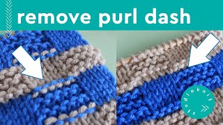 REMOVE PURL DASH LINES Knitting Stripes Series [upl. by Rosinski]