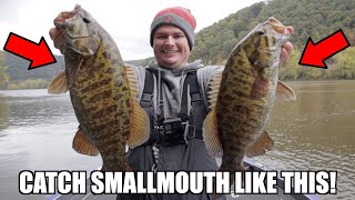 How to Fish for SMALLMOUTH BASS in Rivers  River Fishing Tips to CATCH MORE Bass [upl. by Nomyt991]