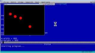 QBasic Tutorial 49  Bouncing Balls Animation  QB64  Type Array [upl. by Niletak]