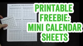 Free Printable Mini Calendar [upl. by Anivlac62]