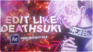 How To Edit Like Deathsuki  After Effects AMV Tutorial 2022 FREE PROJECT FILE [upl. by Ingaberg117]