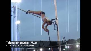 Yelena Isinbayeva RUS  first female 5 meter vault in history [upl. by Isaiah788]