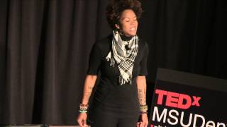 Words make worlds Dominique Ashaheed at TEDxMSUDenver [upl. by Sreip]