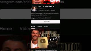 Cristiano Ronaldo YouTube Channel UR · Cristiano Breaks All Record 1 Million Subs in 90 Minutes [upl. by Irehj]