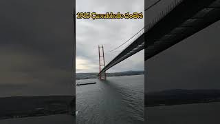 Worlds Longest Suspension Bridge1915 Çanakkale వంతెన Crossing from Ship [upl. by Aisats877]