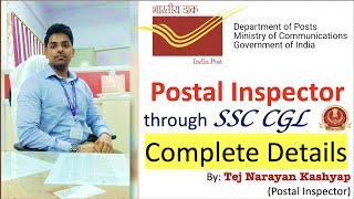 Inspector of Post through SSC CGL complete details by Tej Narayan Kashyap [upl. by Itch]