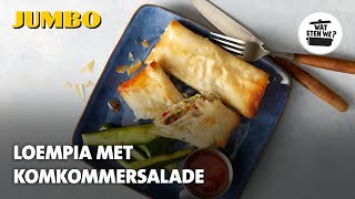 Wat eten we Loempia met komkommersalade [upl. by Netsrek]