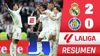 REAL MADRID GANÓ 20 a GETAFE GOLES de MBAPPÉ Y BELLINGHAM Están a 1 punto del BARCELONA  La Liga [upl. by Keverian]