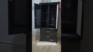 BLACK WARDROBE 2 DOORS wardrobe furniture interiors shorts [upl. by Yreneh]