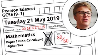 Edexcel GCSE Maths June 2019 Paper 1 Higher Walkthrough [upl. by Savage]