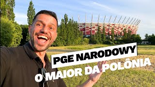 Tour do Estádio PGE NARODOWY de Varsóvia O maior Estádio Arena da Polônia [upl. by Arodaeht]