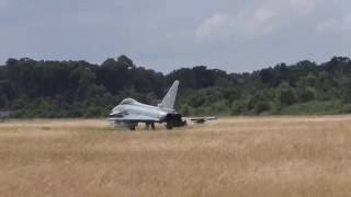 Eurofighter Typhoon start takeoff touch and go landing Nörvenich [upl. by Kennet]