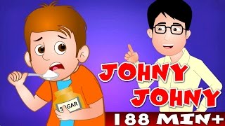 Johny Johny Yes Papa and Many More  Top 100 Popular Nursery Rhyme Collection [upl. by Pros478]