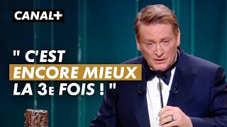 Benoit Magimel reçoit le César du meilleur acteur pour la deuxième année consécutive  CANAL [upl. by Emersen]