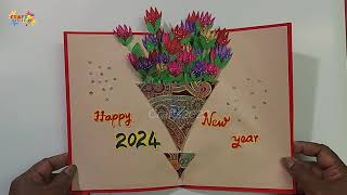 Happy New Year  2024  DIY  Easy to Make  crafts2020 [upl. by Anelav]