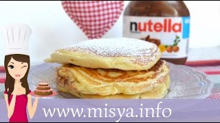 Pancake alla Nutella la ricetta di Misya [upl. by Esiuolyram749]