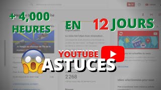 Comment obtenir les 4000 heures de visionnage sur YouTube en 2021 ASTUCE FACILE [upl. by Ehling361]