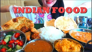 ASMR EATING INDIAN FOOD  CURRY  NAAN  MASALA CHAI NO TALKING [upl. by Ettie]