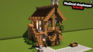 Minecraft Small Medieval House Tutorial [upl. by Erle]