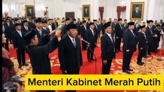 Menteri kabinet merah putih di lantik oleh Presiden Prabowo Subianto [upl. by Ulah39]