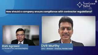 Why Contractor Compliance Matters Insights from Murthy DVR CFO at Nordex India [upl. by Neelhtac854]