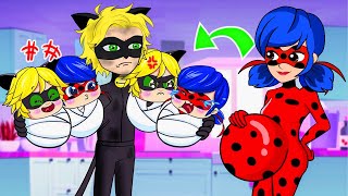 RIP BABY CAT NOIR  SAD STORY Lady Bug x Chat Noir  Miraculous Animation [upl. by Irim588]