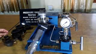 Calibration of pressure gauge using dead weight tester [upl. by Anohsal]