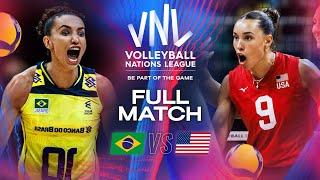 Can anyone stop Gabi 😳🏐 Brazil vs USA  VNL 2024  Womens Full Match [upl. by Docilla]