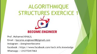 56 STRUCTURES et ENREGISTREMENT EXERCICE 1 ALGORITHME [upl. by Ellennoj]