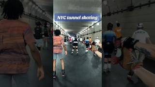 Roller blading through NYC tunnel skating [upl. by Lerret]