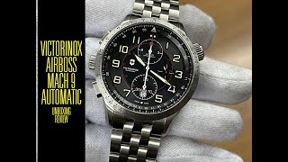 Victorinox Airboss Mach 9 Chronograph Automatic 241722 Watch  Unboxing e Review  Valjoux Relogios [upl. by Mouldon156]