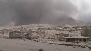 Soufriere Hills volcano destruction at Plymouth [upl. by Norrad629]