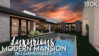 Bloxburg  Luxurious Modern Mansion Speed Build No Gamepass [upl. by Idna]