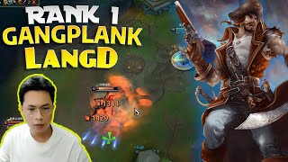 🔴 LangD Gangplank  20 Kills Hard Carry  LangD Rank 1 Gangplank vs Nasus [upl. by Edin]