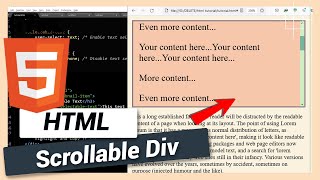 How to Make Scrollable Div Vertical or Horizontal  HTML and CSS Tutorial [upl. by Kynan]