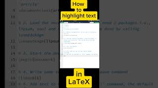 How to highlight text in LaTeX  Short tutorial  HindiUrdu latex tutorial tipsandtricks [upl. by Boot]