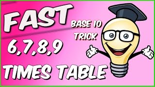 Learn the Upper 6 7 8 and 9 times tables EASILY and FAST [upl. by Nosniv]