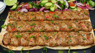 NEW Turkish Kebab With Special Seasoning Turkish Chicken Adana Kebab Recipe With Homemade SKEWERS [upl. by Armillas]