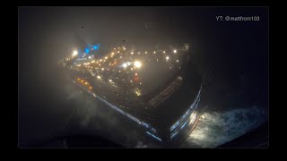 FoggyNight CH149 Helicopter hoist to large ship [upl. by Ellednek465]