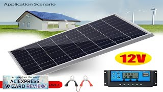 300W 12V Solar Panel Kit Complete Polycrystalline USB Power Portable Outdoor Rechargeable Review [upl. by Angus]