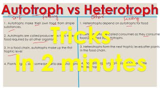 Autotrophs vs Heterotrophs  difference between autotrophs and heterotrophs [upl. by Kuhn]