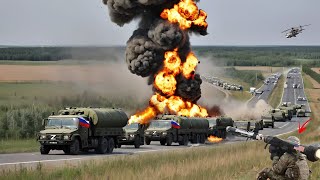 TODAY US special forces blew up hundreds of RUSSIAN ammunition truck convoys on the border [upl. by Nylanej]