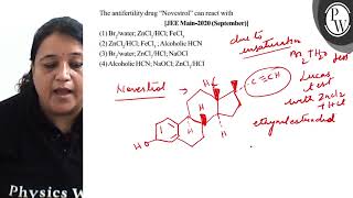 The antifertility drug quotNovestrolquot can react with JEE Main2020 S [upl. by Essirahc]