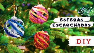 Adornos para el árbol de navidad con microporoso escarchado 🎄🎄 ESFERAS ESCARCHADAS ✨ [upl. by Rehpotsyrk763]