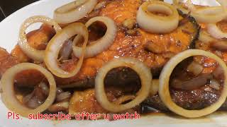 BISTEK NA SALMON Fish Steak [upl. by Onilecram]