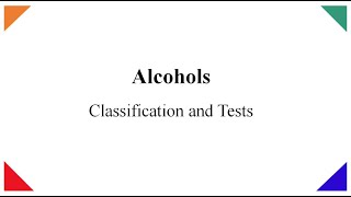 Alcohols Classification and Tests [upl. by Juanne]